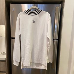 Adidas striped collar sweatshirt